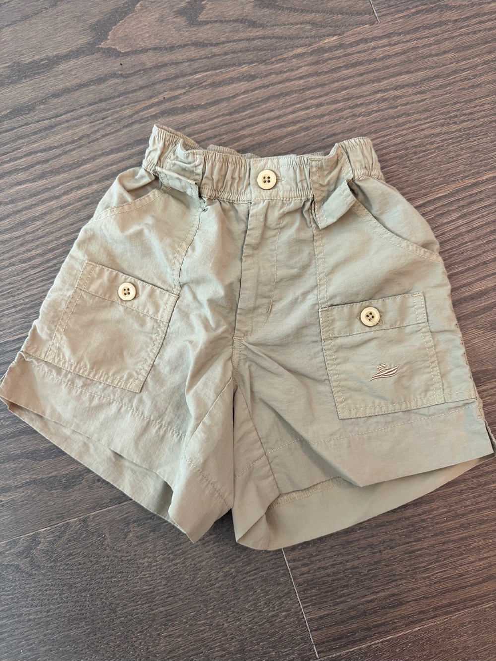 Kids Shorts in Light tan with Button Pockets